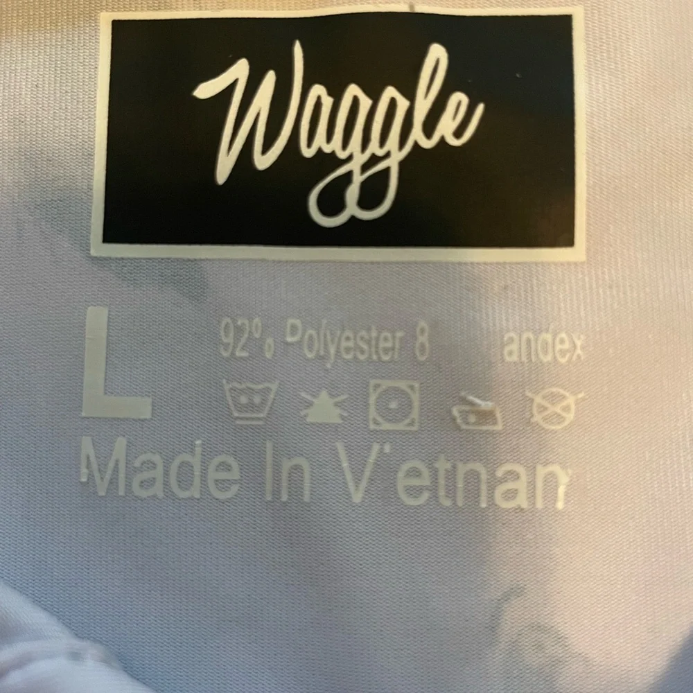 Waggle Men’s large Peacock Print golf Short Sleeve Shirt - Picture 4 of 5